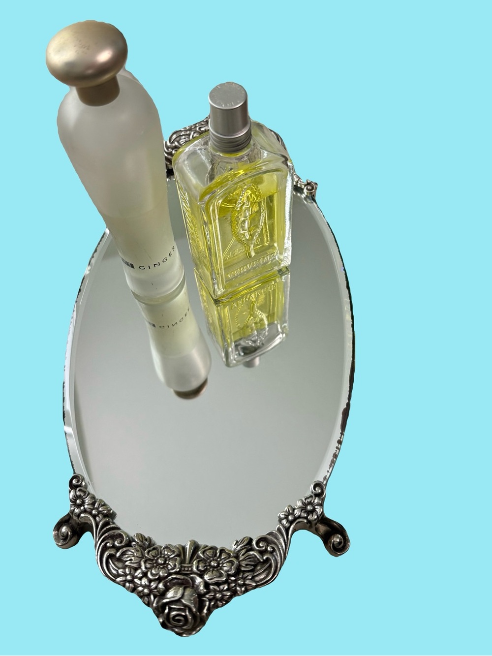 Vintage Brighton CONTESSA Mirrored Silver Plate Vanity Tray